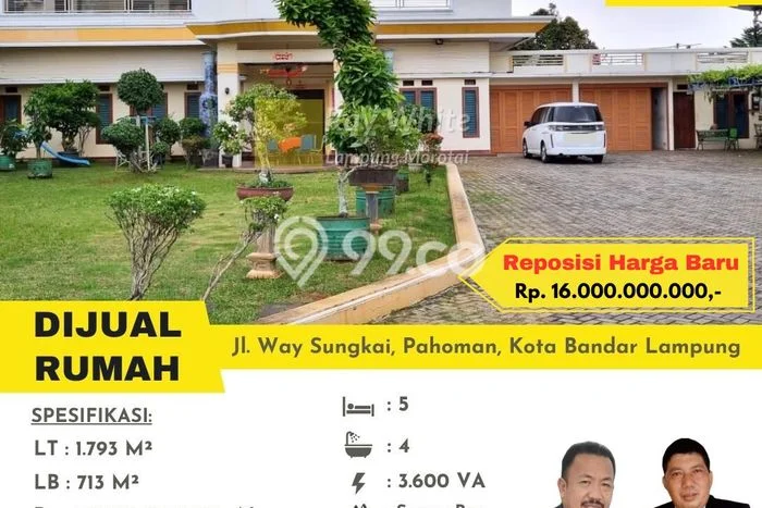 Hunian Mewah Siap Huni LT 1793m2 di Tanjung Karang Pusat, Bandar Lampung Hunian Mewah Siap Huni LT 1793m2 di Tanjung Karang Pusat, Bandar Lampung