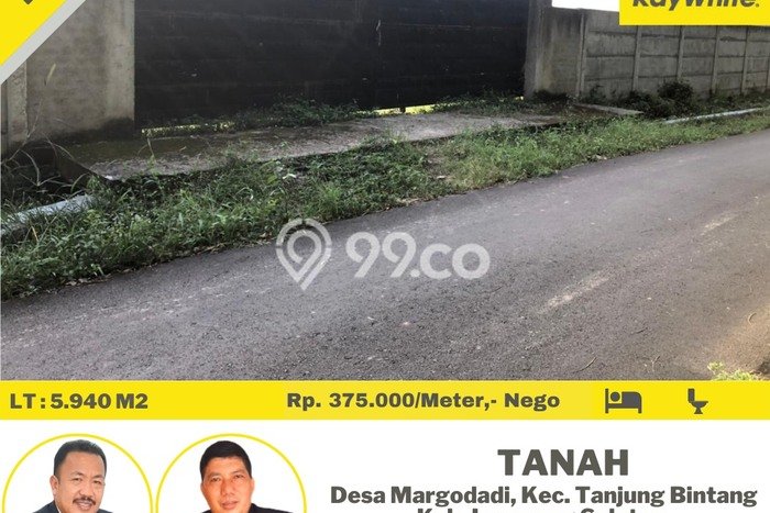 Tanah Dijual Lokasi Tanjung Bintang, Lampung Selatan Luas 5940m2 Legalitas Aman Tanah Dijual Lokasi Tanjung Bintang, Lampung Selatan Luas 5940m2 Legalitas Aman