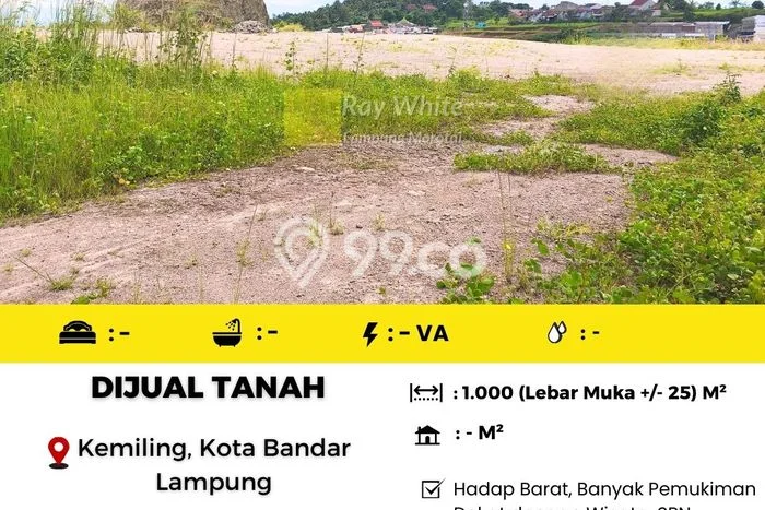 Kavling Tanah di Kemiling Dijual Luas 1000m2 Legalitas SHM Kavling Tanah di Kemiling Dijual Luas 1000m2 Legalitas SHM