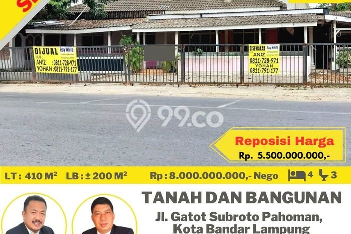 Hunian Eksklusif Siap Huni LT 410m2 di Tanjung Karang Pusat, Bandar Lampung Hunian Eksklusif Siap Huni LT 410m2 di Tanjung Karang Pusat, Bandar Lampung