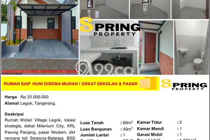 Disewakan Segera Rumah Kondisi Bagus di Kawasan Legok, Tangerang Disewakan Segera Rumah Kondisi Bagus di Kawasan Legok, Tangerang