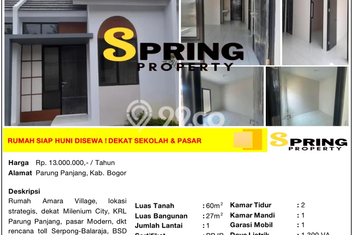 LOKASI TERBAIK! Rumah di Parung Panjang, 1 KM, Area Premium, LT 60m2m² LB 40m2m² LOKASI TERBAIK! Rumah di Parung Panjang, 1 KM, Area Premium, LT 60m2m² LB 40m2m²