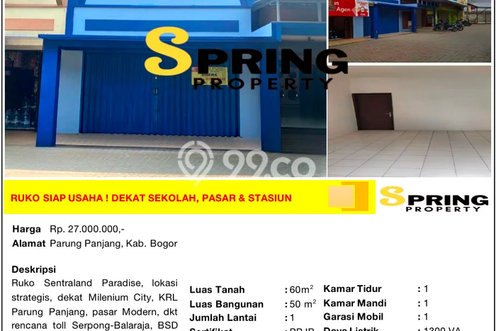 Ruko Disewakan Lokasi Parung Panjang Bogor Harga Spesial! Ruko Disewakan Lokasi Parung Panjang Bogor Harga Spesial!
