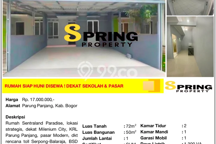 Disewakan Rumah Konsep Modern di Parung Panjang Bogor dengan 2 Kamar Disewakan Rumah Konsep Modern di Parung Panjang Bogor dengan 2 Kamar