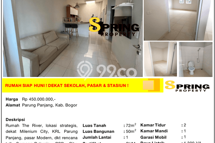 Jual Rumah Harga Miring Parung Panjang Punya 2 Kamar & LT 72m2 Jual Rumah Harga Miring Parung Panjang Punya 2 Kamar & LT 72m2