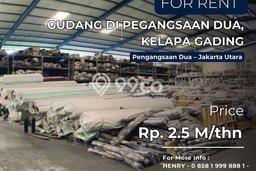 For Rent Gudang di Kelapa Gading, Luas 3200m², Lokasi Komersial For Rent Gudang di Kelapa Gading, Luas 3200m², Lokasi Komersial