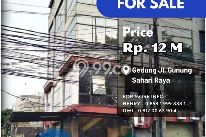 LOKASI PREMIUM! Kantor Kawasan Gunung Sahari, Luas 366m², Pusat Bisnis LOKASI PREMIUM! Kantor Kawasan Gunung Sahari, Luas 366m², Pusat Bisnis