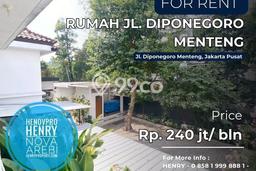 Lokasi strategis! Rumah siap huni dikontrakkan di Menteng LB 1800m2 Lokasi strategis! Rumah siap huni dikontrakkan di Menteng LB 1800m2