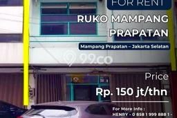 Ruko Siap Pakai Kawasan Mampang Prapatan, Luas 262m², Area Komersial Ruko Siap Pakai Kawasan Mampang Prapatan, Luas 262m², Area Komersial