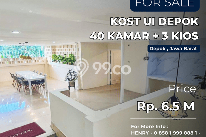 Unit Kost Dijual di Depok II dengan 40 Kamar Area Ramai Unit Kost Dijual di Depok II dengan 40 Kamar Area Ramai
