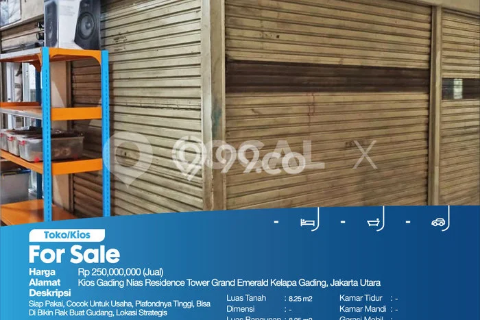 FOR SALE! Komersial di Kelapa Gading Jakarta Utara, LT 8m2, LB 8m2 FOR SALE! Komersial di Kelapa Gading Jakarta Utara, LT 8m2, LB 8m2