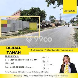 Jarang Ada! Tanah di Sukarame Punya Luas 1830m2 SHM Jarang Ada! Tanah di Sukarame Punya Luas 1830m2 SHM