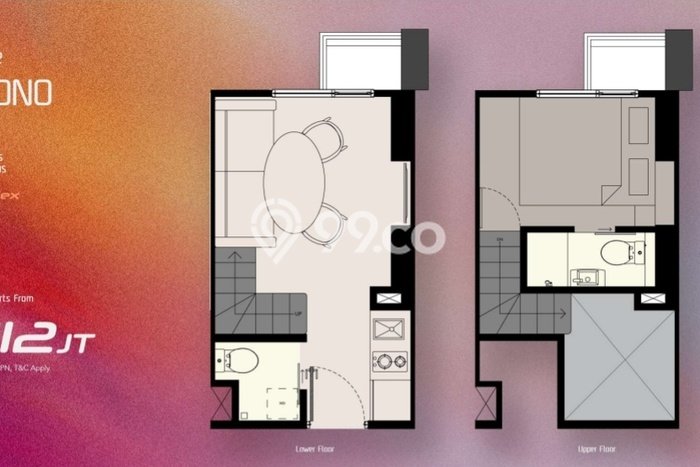 Hunian Apartemen Ekonomis 1 KT 2 KM di Karawaci, Tangerang, Banten Hunian Apartemen Ekonomis 1 KT 2 KM di Karawaci, Tangerang, Banten