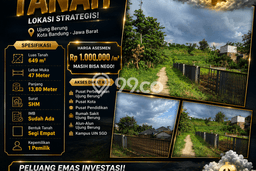 Tanah Kavling Dijual di Bandung dengan Spesifikasi 649m2 Tanah Kavling Dijual di Bandung dengan Spesifikasi 649m2