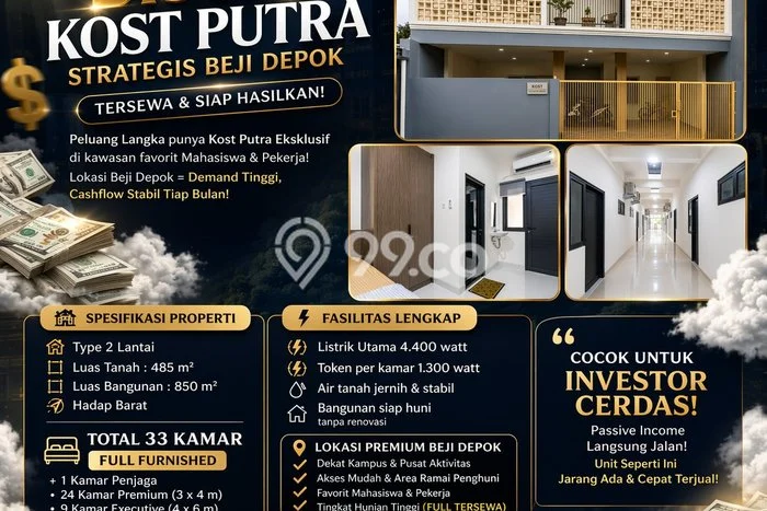 Kost Dijual di Margonda dengan 0 KT dan Luas 850m2 Kost Dijual di Margonda dengan 0 KT dan Luas 850m2