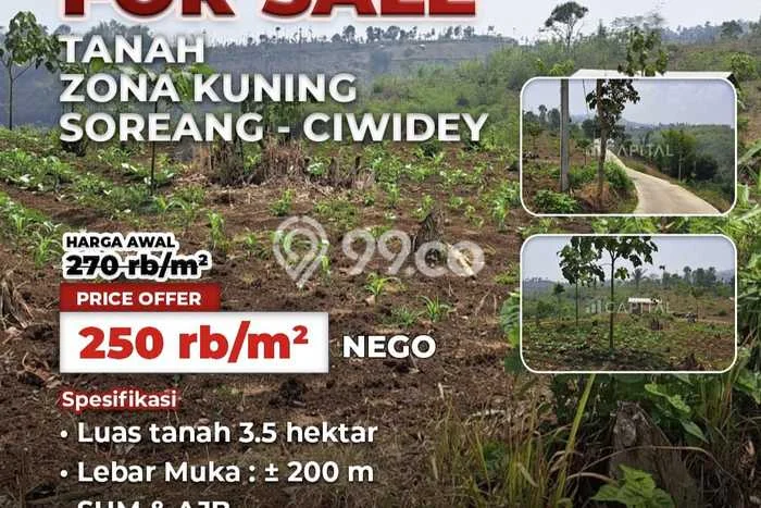 Lahan Kosong Dijual di Bandung dengan Area 35000m2 Lahan Kosong Dijual di Bandung dengan Area 35000m2