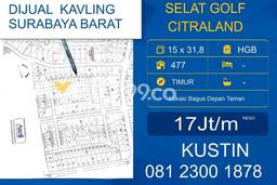 Tanah Kavling Dijual di Citraland, Surabaya dengan Luas Tanah 477m2 Tanah Kavling Dijual di Citraland, Surabaya dengan Luas Tanah 477m2