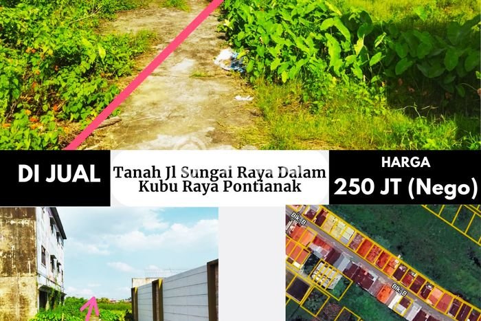 Tanah Kavling untuk Dijual di Sungai Raya Kubu Raya 293m2 Tanah Kavling untuk Dijual di Sungai Raya Kubu Raya 293m2