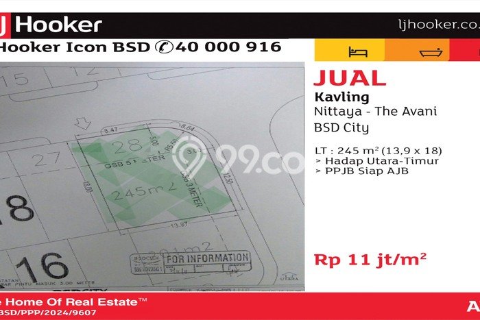 Tanah Dijual Lokasi Strategis di Tangerang dengan Luas 245m2 Tanah Dijual Lokasi Strategis di Tangerang dengan Luas 245m2