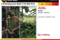 Lahan Dijual Lokasi Serang, Serang dengan Luas Tanah 20000m2 dan Status SHM Lahan Dijual Lokasi Serang, Serang dengan Luas Tanah 20000m2 dan Status SHM