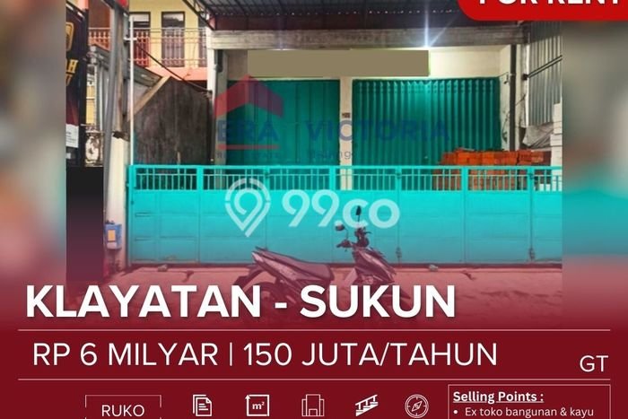 Ruko Disewakan Cepat di Sukun Malang LB 340m2 Ruko Disewakan Cepat di Sukun Malang LB 340m2