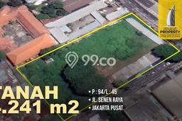 Dijual Tanah di Senen Jakarta Pusat Luas 4241m2 - Dijual Tanah di Senen Jakarta Pusat Luas 4241m2 -