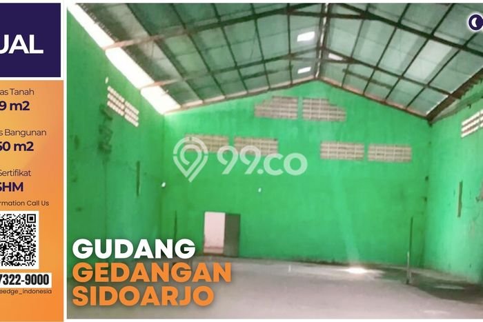 Gudang Bagus LT 599m2 LB 450m2 Dijual di Gedangan Sidoarjo Gudang Bagus LT 599m2 LB 450m2 Dijual di Gedangan Sidoarjo