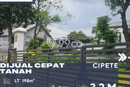 Tanah Dijual di Jakarta Selatan Seluas 198m2 Strategis Tanah Dijual di Jakarta Selatan Seluas 198m2 Strategis