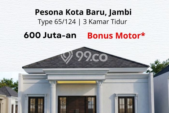 Rumah Strategis Minimalis Lb 65m2 di Kota Baru, Jambi Rumah Strategis Minimalis Lb 65m2 di Kota Baru, Jambi