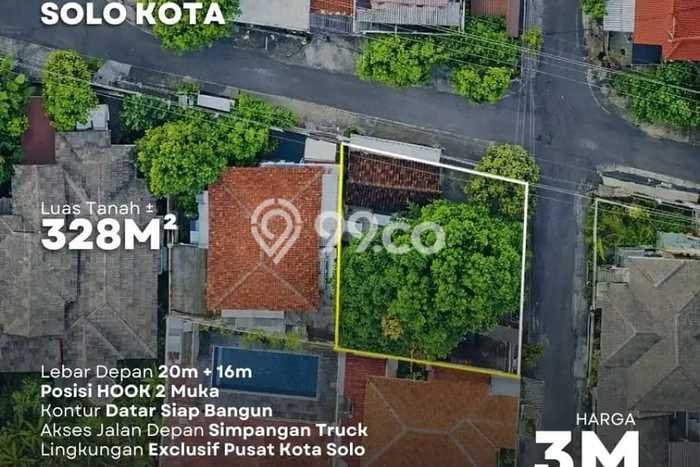Lahan Dijual Lokasi Laweyan, Surakarta dengan Luas Tanah 328m2 dan Status - Lahan Dijual Lokasi Laweyan, Surakarta dengan Luas Tanah 328m2 dan Status -