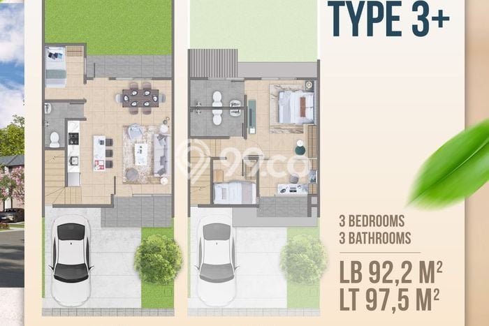 Lokasi terbaik! Rumah siap pakai disewakan di Kelapa Dua LB 88m2 Lokasi terbaik! Rumah siap pakai disewakan di Kelapa Dua LB 88m2