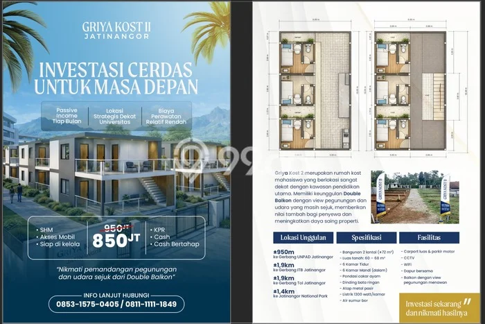 Dijual Kost Strategis di Jatinangor, Sumedang 6 KT, 6 KM, Luas Bangunan 100m2 Dijual Kost Strategis di Jatinangor, Sumedang 6 KT, 6 KM, Luas Bangunan 100m2