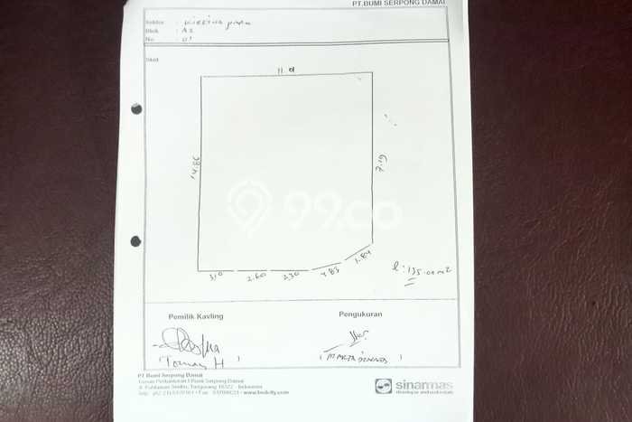 Untuk Dijual Tanah di Tangerang, Luas 135m2 PPJB Untuk Dijual Tanah di Tangerang, Luas 135m2 PPJB