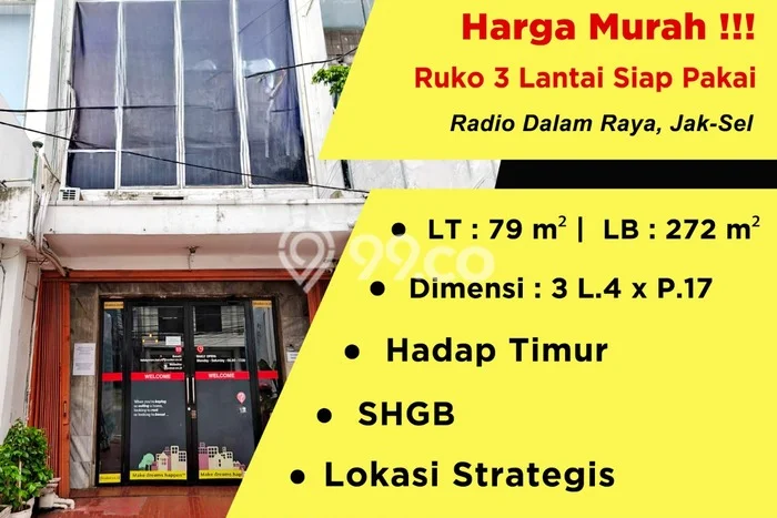Dijual Ruko di Kebayoran Baru Jakarta Selatan LT 72m2 / LB 272m2 Dijual Ruko di Kebayoran Baru Jakarta Selatan LT 72m2 / LB 272m2