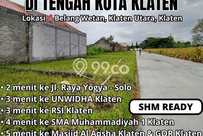 Tanah di Klaten Utara, Klaten Luas 111m2 Dijual Segera Tanah di Klaten Utara, Klaten Luas 111m2 Dijual Segera
