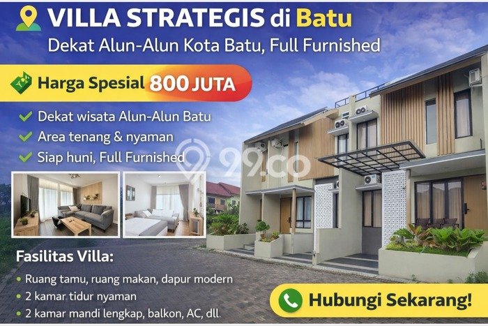 LOKASI STRATEGIS! Vila Kawasan Bumiaji, Luas 60m2m², Lingkungan Strategis LOKASI STRATEGIS! Vila Kawasan Bumiaji, Luas 60m2m², Lingkungan Strategis