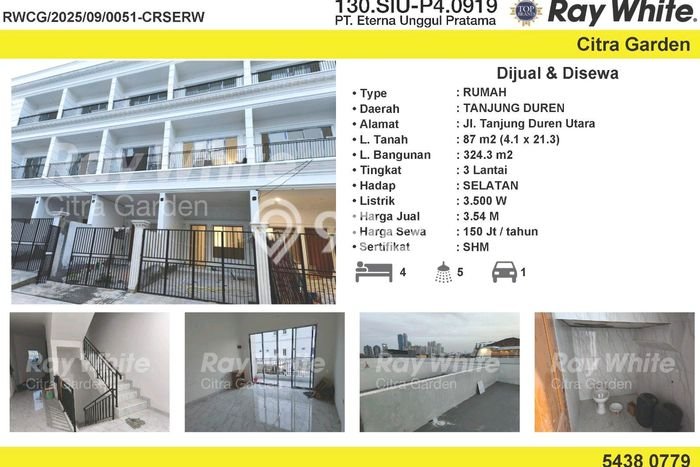 Jarang Ada! Rumah Sewa 4 Kamar Nyaman Siap Huni Tanjung Duren Jarang Ada! Rumah Sewa 4 Kamar Nyaman Siap Huni Tanjung Duren