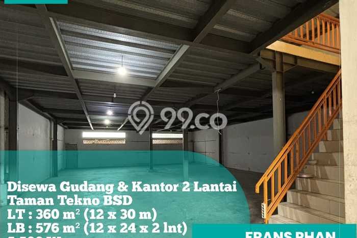SEWA TERBAIK! Gudang Kawasan Setu, Luas 576m², Area Strategis SEWA TERBAIK! Gudang Kawasan Setu, Luas 576m², Area Strategis