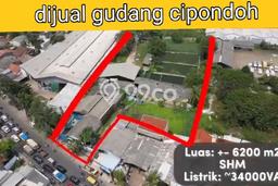 Gudang Dijual di Cipondoh Tangerang dengan Luas Bangunan 4000m2 Gudang Dijual di Cipondoh Tangerang dengan Luas Bangunan 4000m2