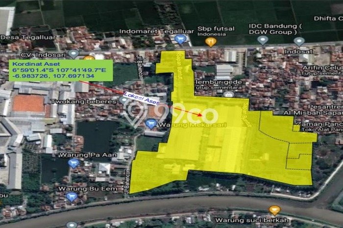 Gudang Dijual Lokasi Emas di Bojongsoang Luas 25000m2 Gudang Dijual Lokasi Emas di Bojongsoang Luas 25000m2