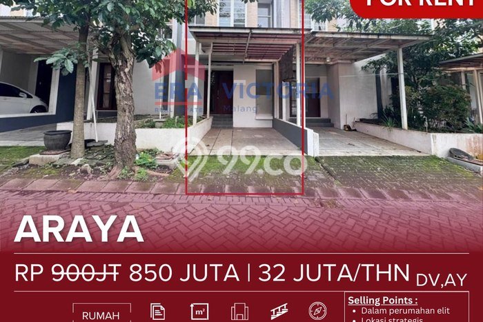 Rumah Modern Cantik 3 KT Bisa Langsung Pindah di Araya Rumah Modern Cantik 3 KT Bisa Langsung Pindah di Araya