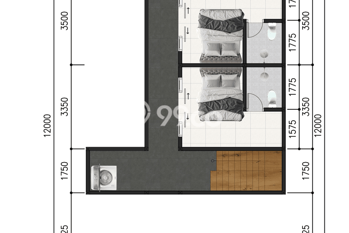 Vila Berkembang di Kaliurang, Area 126m2m², Akses ke beragam keperluan Vila Berkembang di Kaliurang, Area 126m2m², Akses ke beragam keperluan