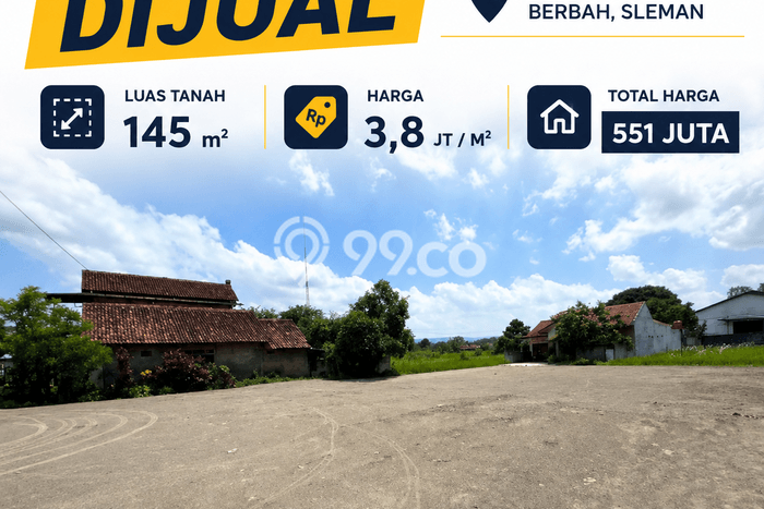 Jarang Ada! Tanah di Berbah Punya Luas 145m2 SHM Jarang Ada! Tanah di Berbah Punya Luas 145m2 SHM