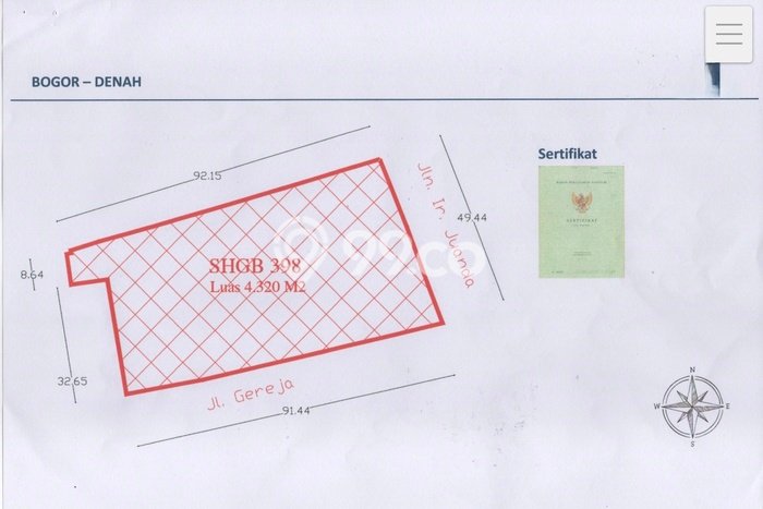 Tanah Dijual Area Strategis di Paledang Bogor 4320m2 Tanah Dijual Area Strategis di Paledang Bogor 4320m2
