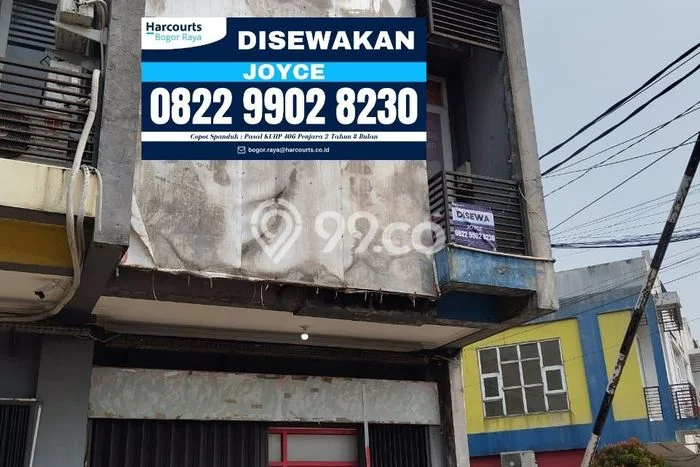 Ruko Disewa di Bogor dengan LB 80m2 Area Komersial Ramai Ruko Disewa di Bogor dengan LB 80m2 Area Komersial Ramai