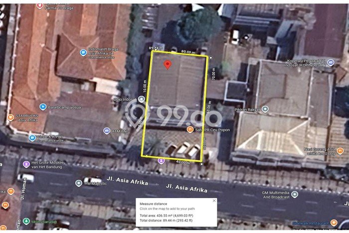 Disewakan Komersial di Kawasan Ramai Asia Afrika Luas 400m2 Disewakan Komersial di Kawasan Ramai Asia Afrika Luas 400m2