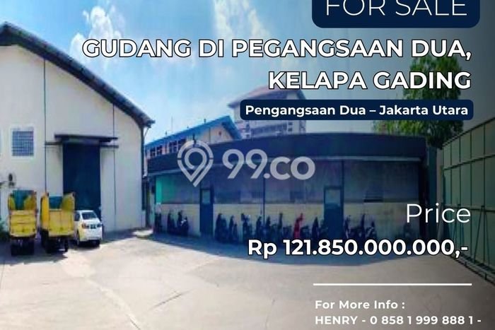 LOKASI STRATEGIS! Gudang Kawasan Kelapa Gading, Luas 3200m², Kawasan Bisnis LOKASI STRATEGIS! Gudang Kawasan Kelapa Gading, Luas 3200m², Kawasan Bisnis