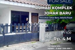 Dijual Rumah Komplek Johar Baru Jakarta Pusat Dijual Rumah Komplek Johar Baru Jakarta Pusat