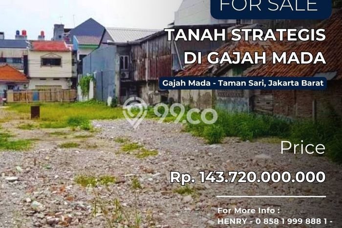 Tanah Kavling Dijual di Tamansari, Jakarta Barat dengan Luas Tanah 3593m2 Tanah Kavling Dijual di Tamansari, Jakarta Barat dengan Luas Tanah 3593m2