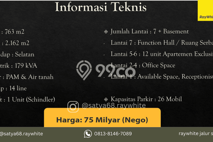 Kantor Bagus LT 763m2 LB 2162m2 Dijual di Kebayoran Baru Jakarta Selatan Kantor Bagus LT 763m2 LB 2162m2 Dijual di Kebayoran Baru Jakarta Selatan